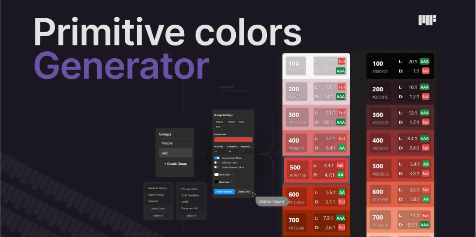Primitive & Semantic colors Generator